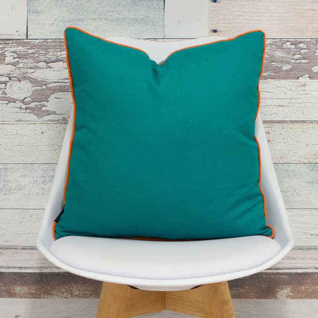 Riva Home Turquoise Bamboo Filled Cushion, 45x45cm