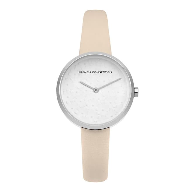 French Connection Nude Leather Strap Watch