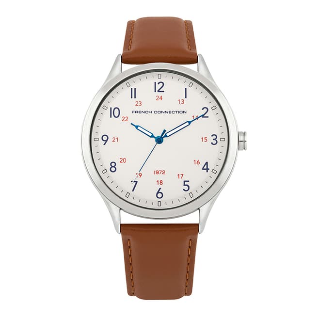 French Connection Tan Leather Strap Watch
