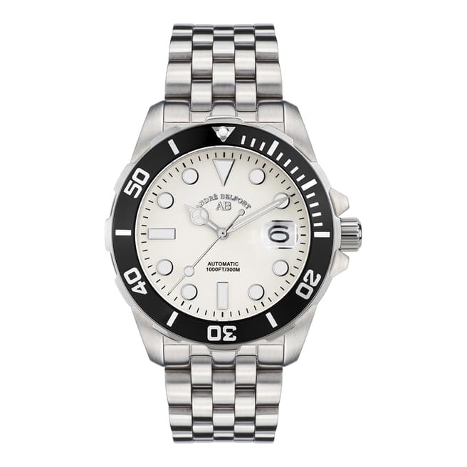 Andre Belfort Men's Silver Sapphire Crystal Stainless Steel Watch