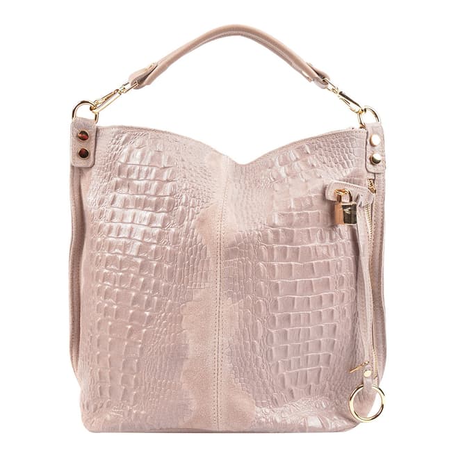 Roberta M Pink Leather Shoulder Bag