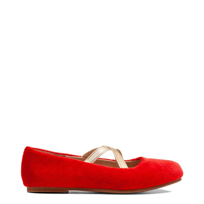 Boden Red Party Ballet Flats