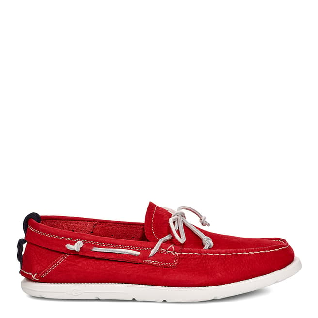 UGG Red Beach Moc Slip On Shoes
