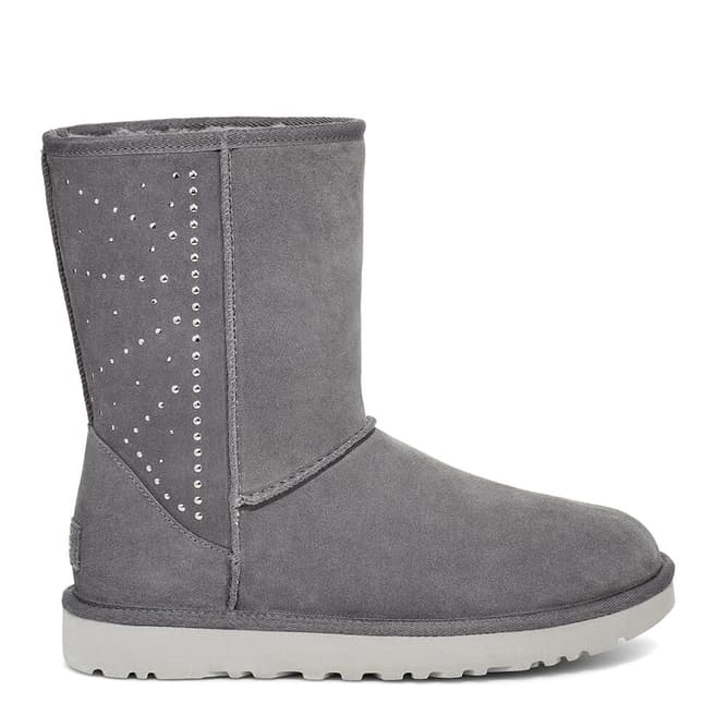 UGG Charcoal Classic Short Studded Boots