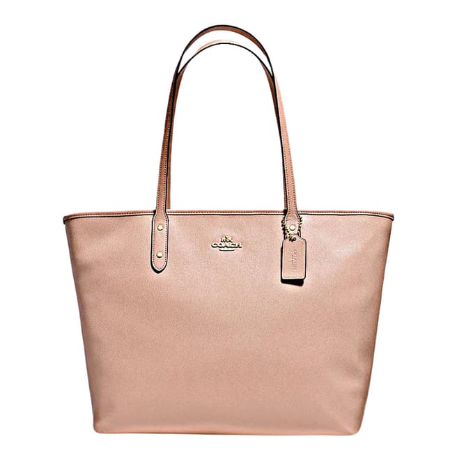Coach Nude Pink A Large City Zip Tote