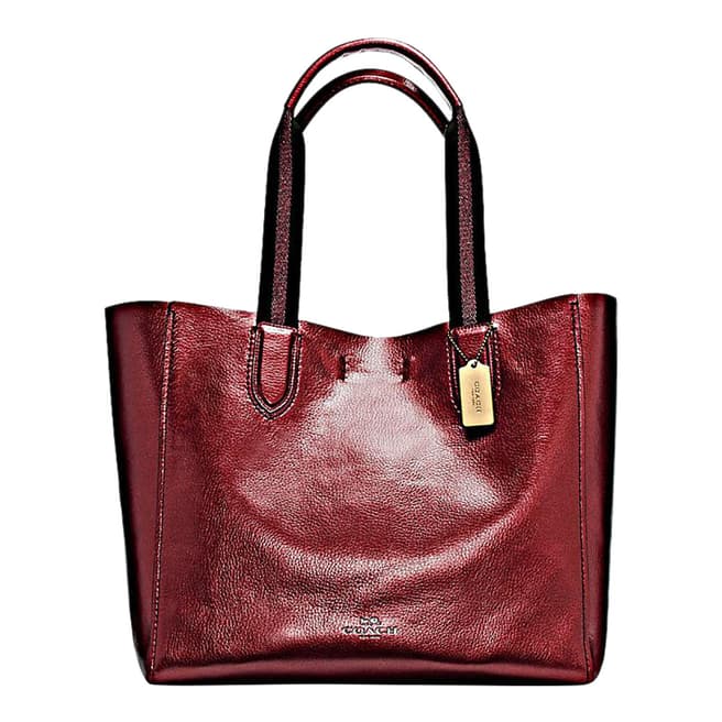 Coach Metallic Cherry Large Derby Tote