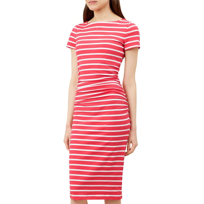 Hobbs London Pink Stripe Bridget Dress