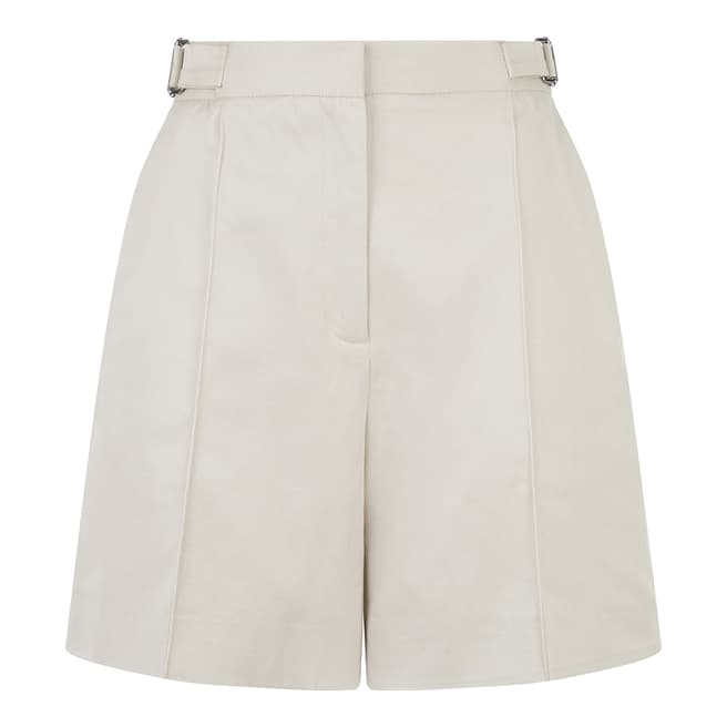 ALEXA CHUNG Pale Blue Tailored Cotton Stretch Shorts