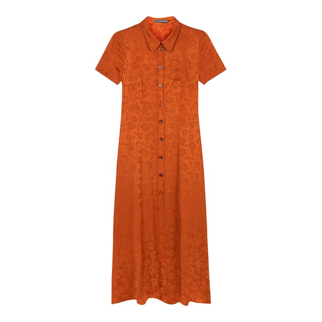 ALEXA CHUNG Rust Shirt Cotton Stretch Dress