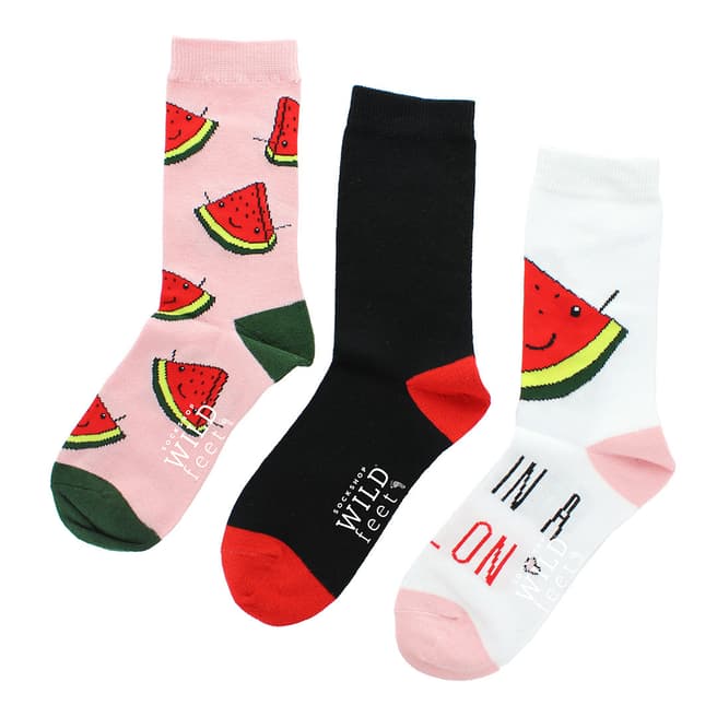 Wild Feet Pink/Black One In A Melon Gift Box