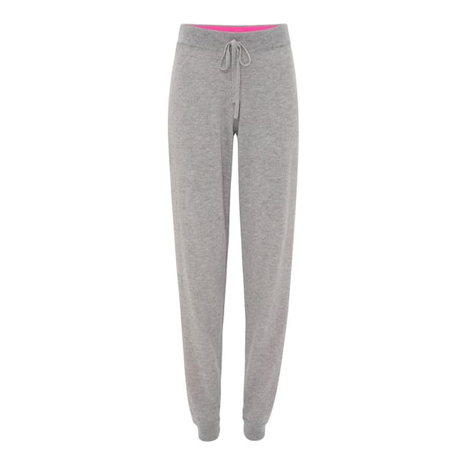 Cocoa Cashmere Grey Drawstring Fitted Cashmere Joggers
