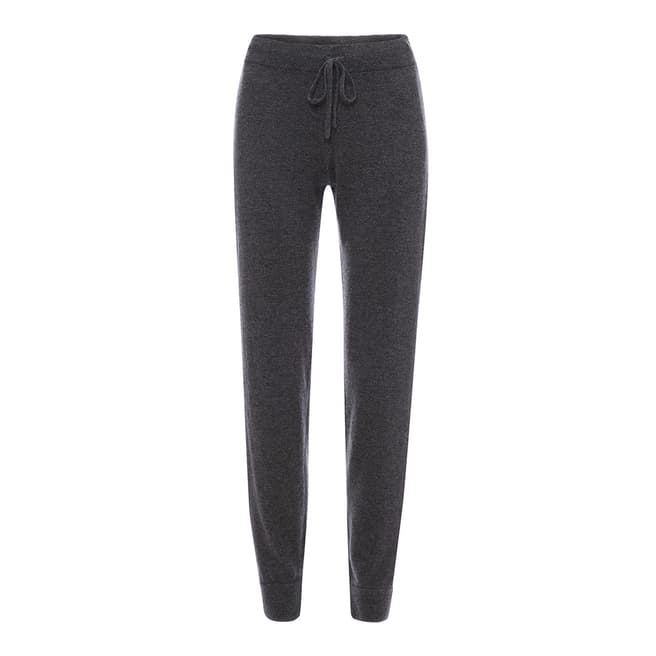 Cocoa Cashmere Charcoal Drawstring Fitted Cashmere Joggers
