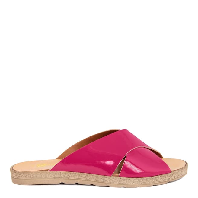 Gagliani Renzo Pink Patent Flat Sandals