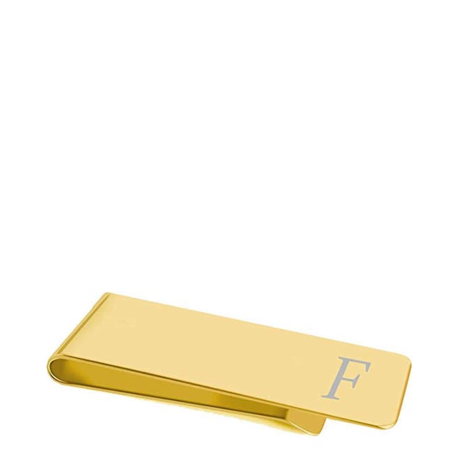 Stephen Oliver 18K Gold Plated Initial "F" Money Clip