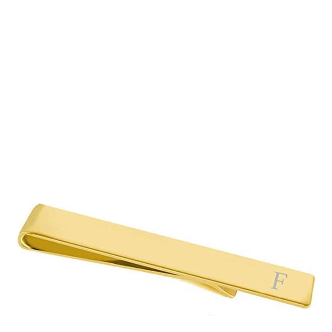 Stephen Oliver 18K Gold Plated Initial "F" Tie Bar