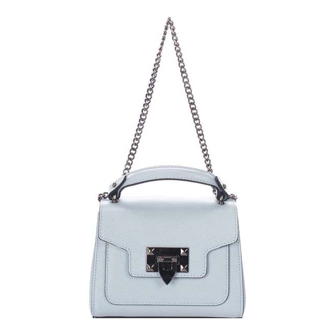 Lisa Minardi Pale Blue Leather Top Handle Bag