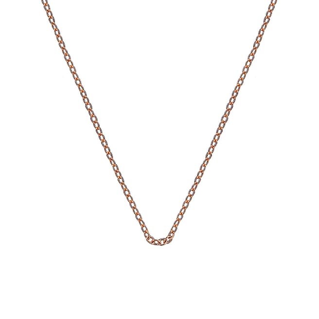 Emozioni 16-18 inch Rose Gold Plated Sterling Silver Trace Chain