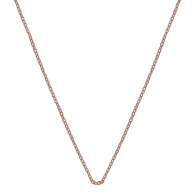 Emozioni 30 inch Rose Gold Plated Sterling Silver Trace Chain