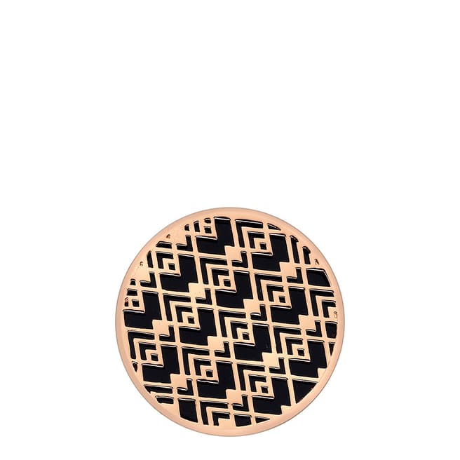 Emozioni Art Deco Wave Rose Gold Plate Coin - 33mm