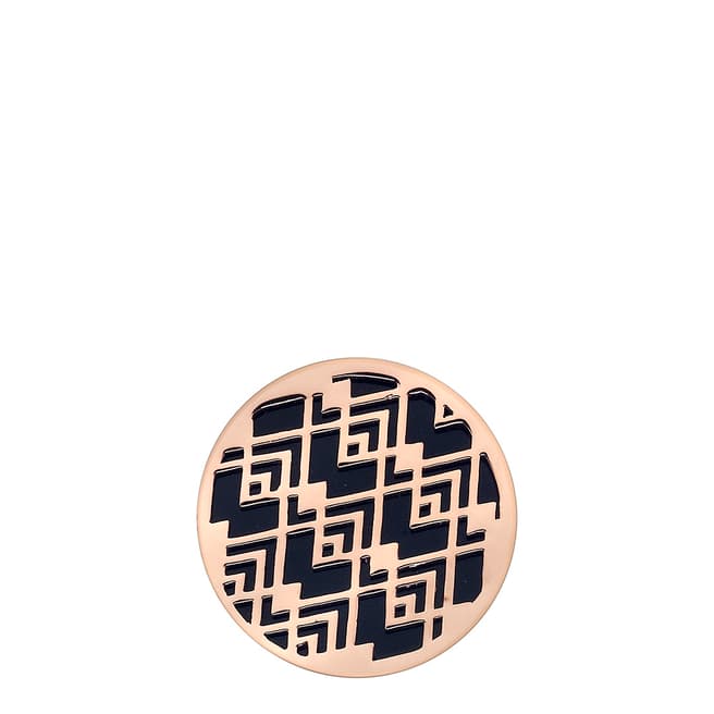 Emozioni Art Deco Wave Rose Gold Plate Coin - 25mm