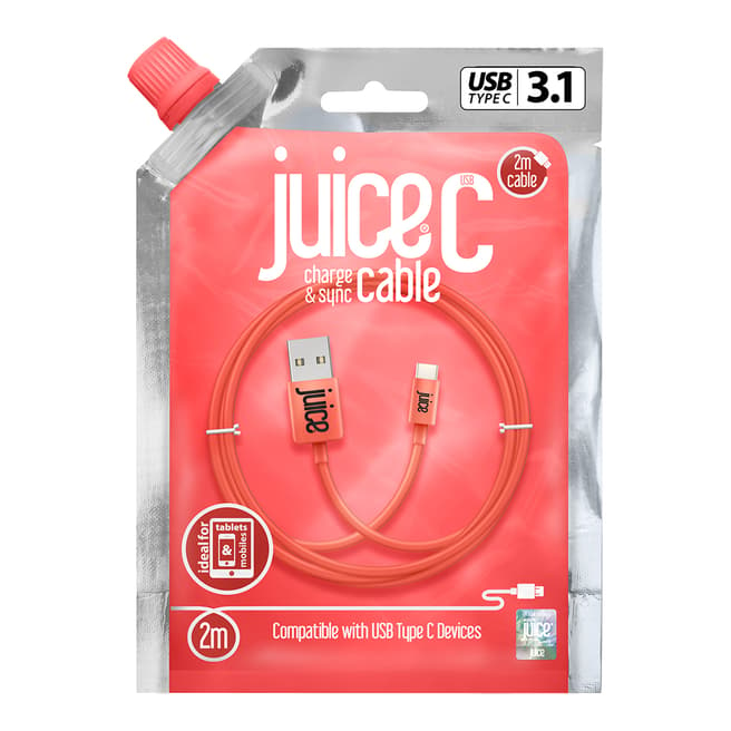 Juice Coral Type C Cable, 2m
