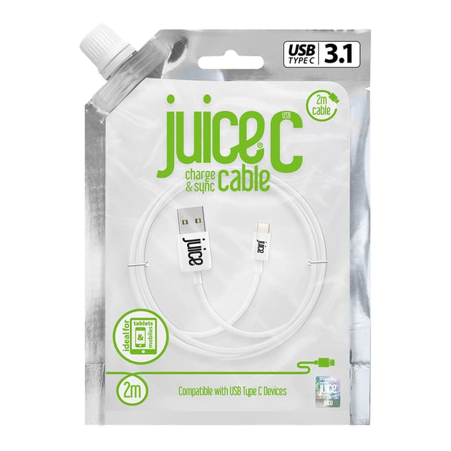 Juice White Type C Cable, 2m