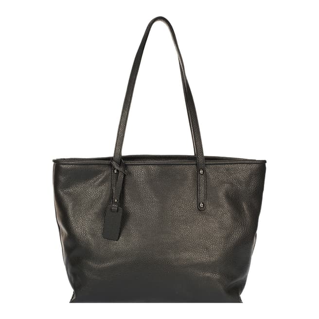 Lisa Minardi Black Leather Top Handle Bag