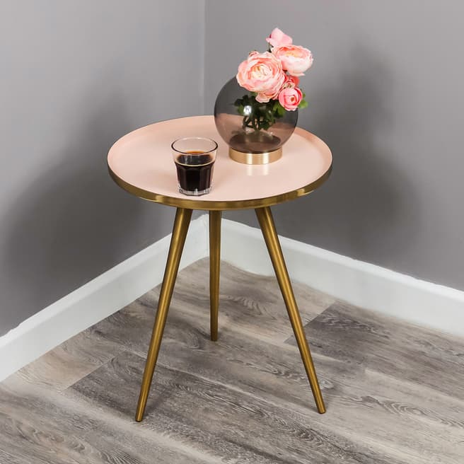 Native Home & Lifestyle Side Table Pink Enamel Tray