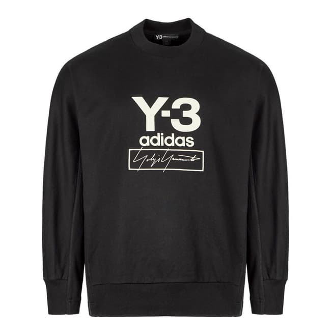 adidas Y-3 Black Staked Logo Sweatshirt
