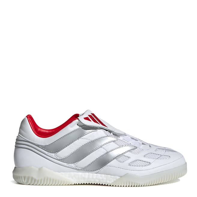 Adidas Silver, White & Red Predator Precision David Beckham Sneakers