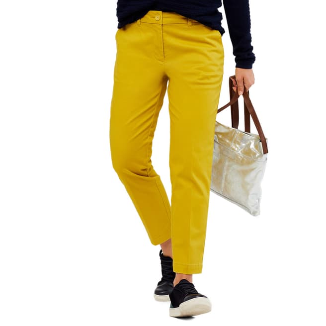 White Stuff Yellow 4 Pocket Cotton Stretch Trousers
