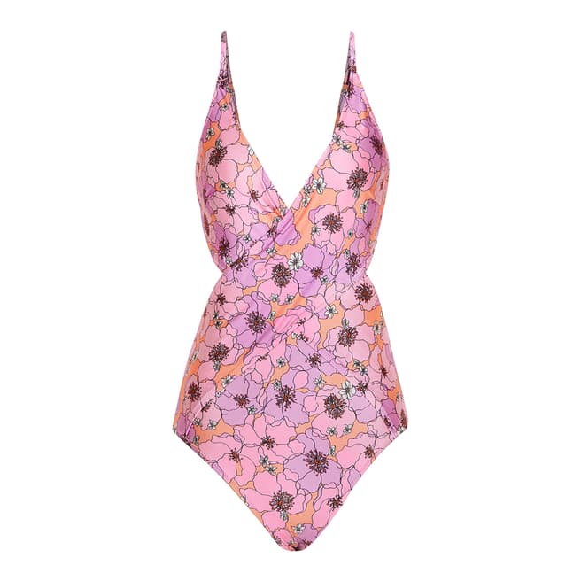 Reiss Pink/Multi Mahina Daisy Swimsuit