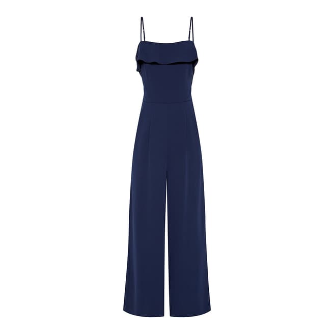 Reiss Navy Frankie Bow Back Jumpsuit