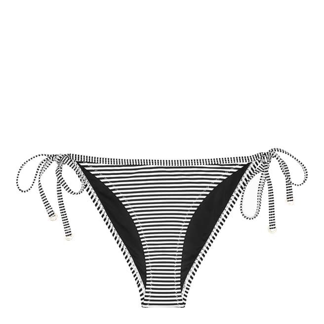 Reiss Black/White Venice Stripe Bikini Bottoms