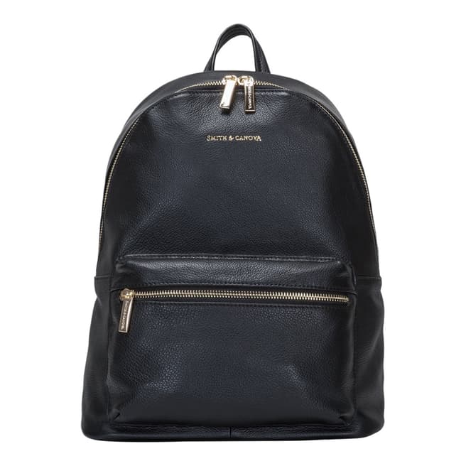Smith & Canova Black Cambridge Zip Around Backpack