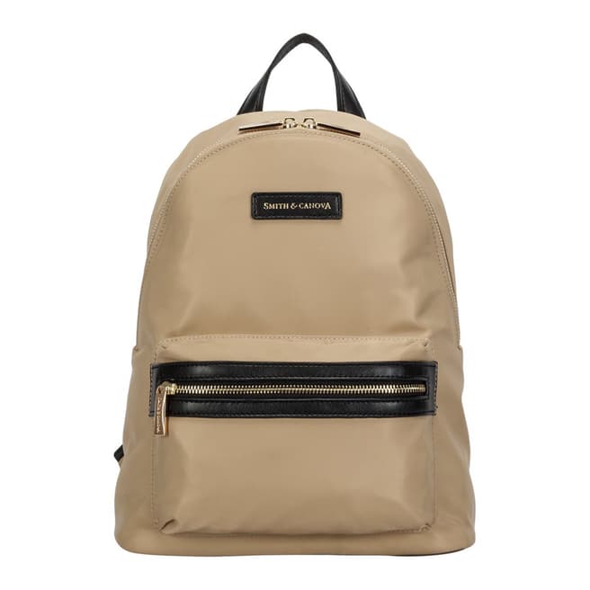Smith & Canova Sand Nylon Zip Around Backpack