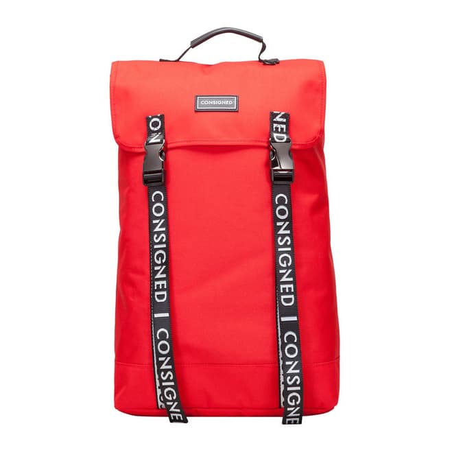 CONSIGNED Red-White Zane Backpack