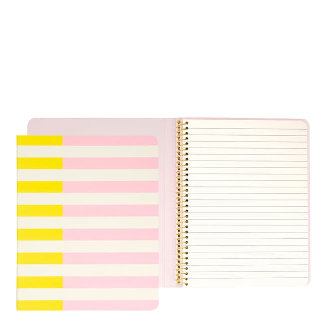 Kate Spade Concealed Spiral Notebook, Two-Tone Stripe
