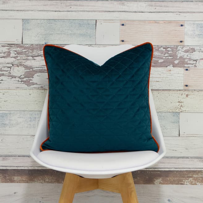 Riva Home Teal/Jaffa Quartz Filled Cushion 45x45cm