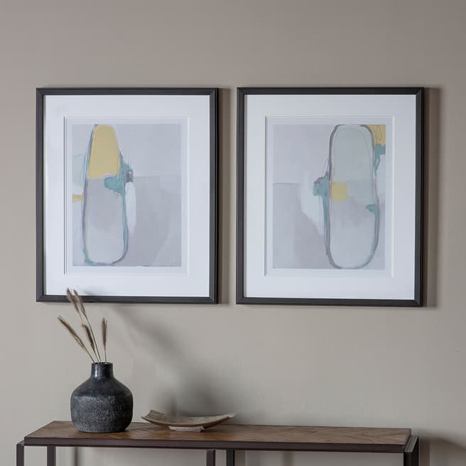 Gallery Living Set of 2 Nordic Abstract 59x69cm Framed Art