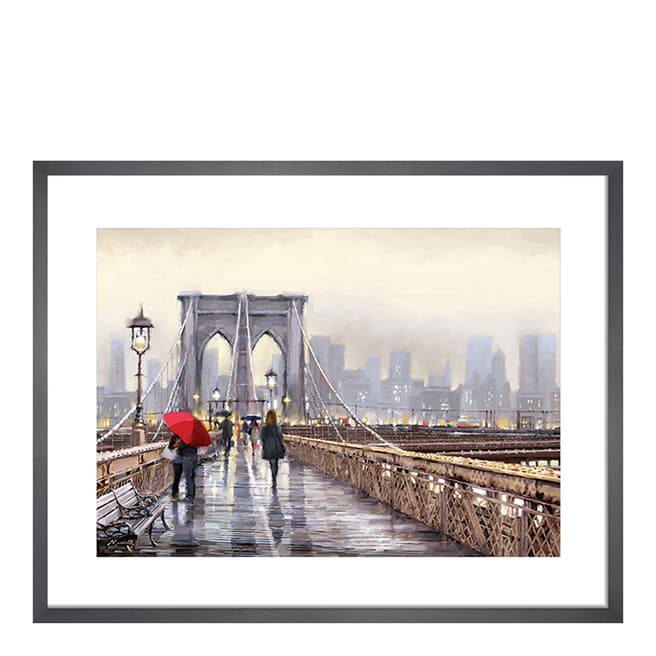 Richard Macneil Brooklyn Bridge 30x40cm Framed Print