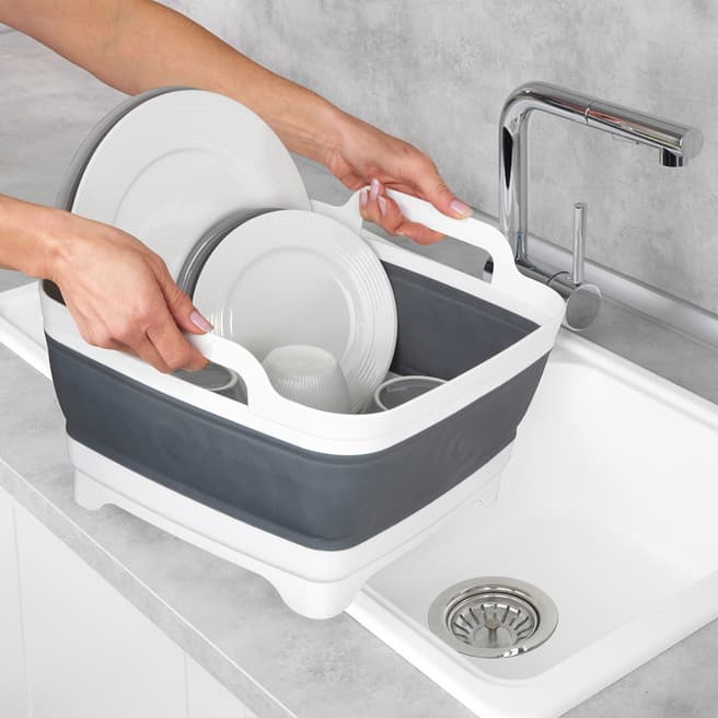 Wenko White/Grey Salia Foldable Dishwashing Bowl