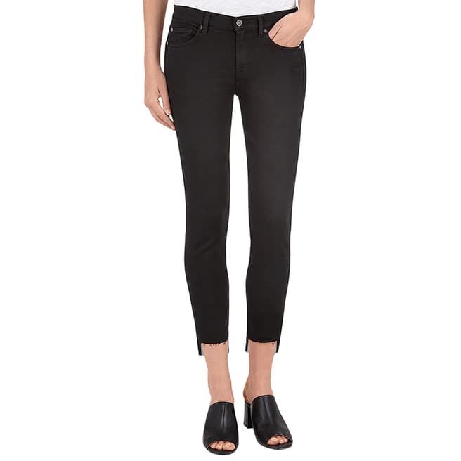 7 For All Mankind Black Skinny Illusion Luxe Jeans