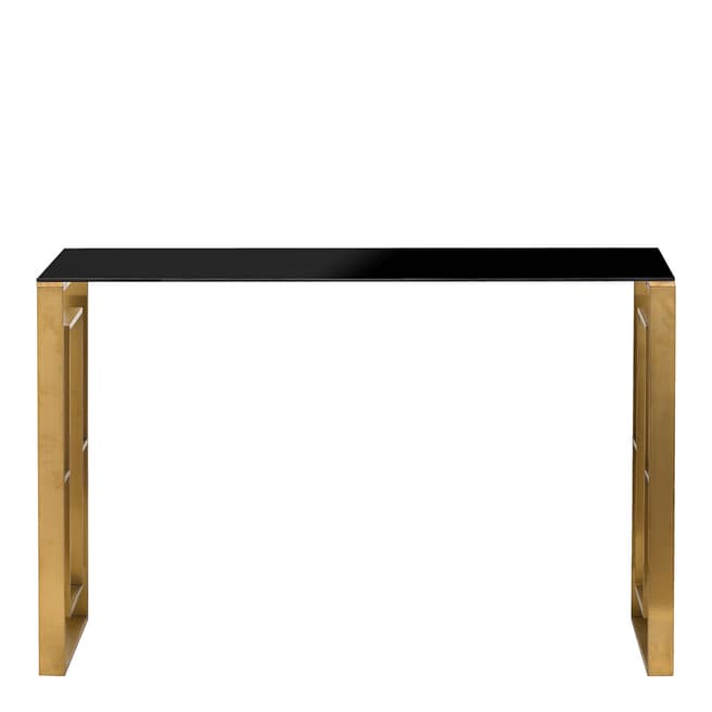 Hill Interiors The Edwin Stainless Console Table In Brushed Brass