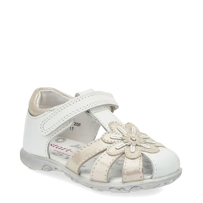 Start-Rite White/Silver Primrose Sandals