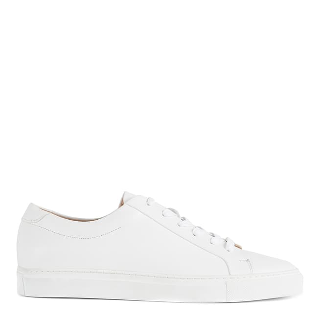 Reiss White Darren Cup Sole Trainers