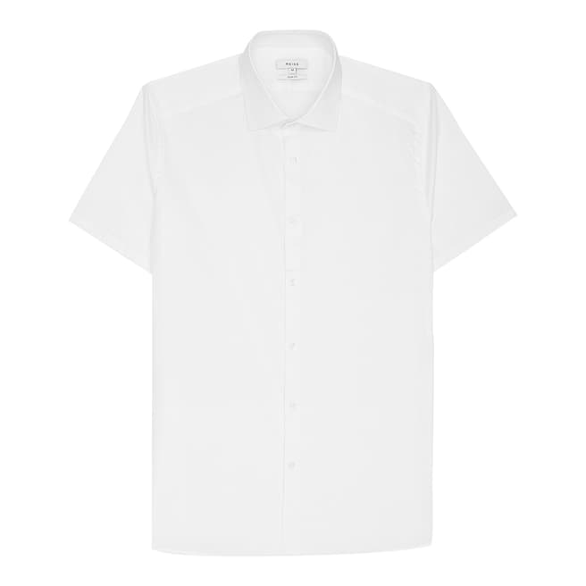 Reiss White Redmayne Slim Fit Shirt