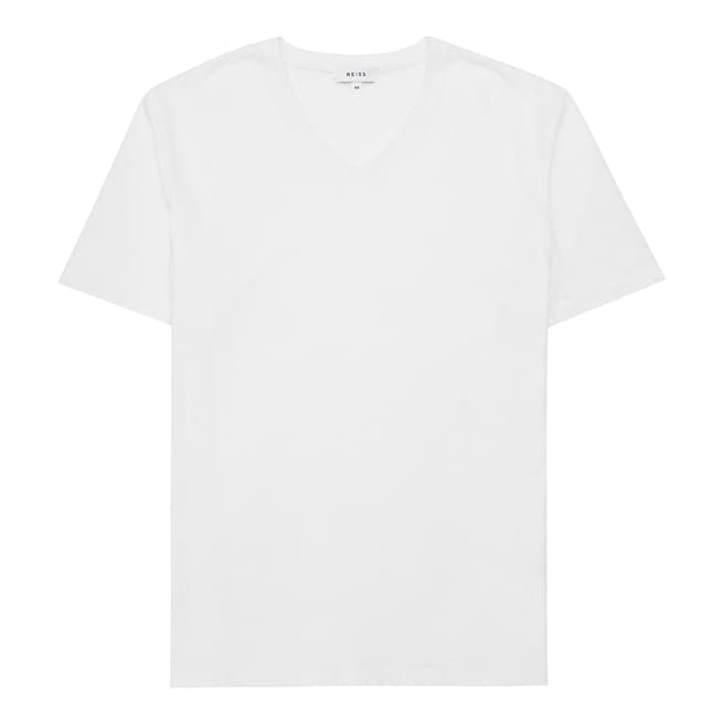Reiss White Dayton Cotton T-Shirt