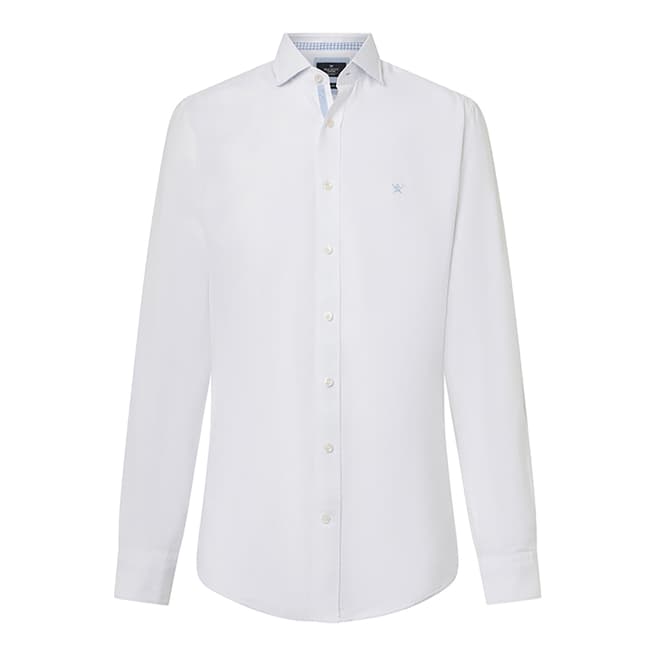 Hackett London White Brushed Cotton Shirt