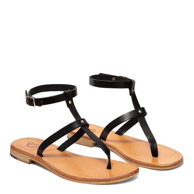 Oliver Sweeney Black Pareti Luxe Leather Gladiator Sandals